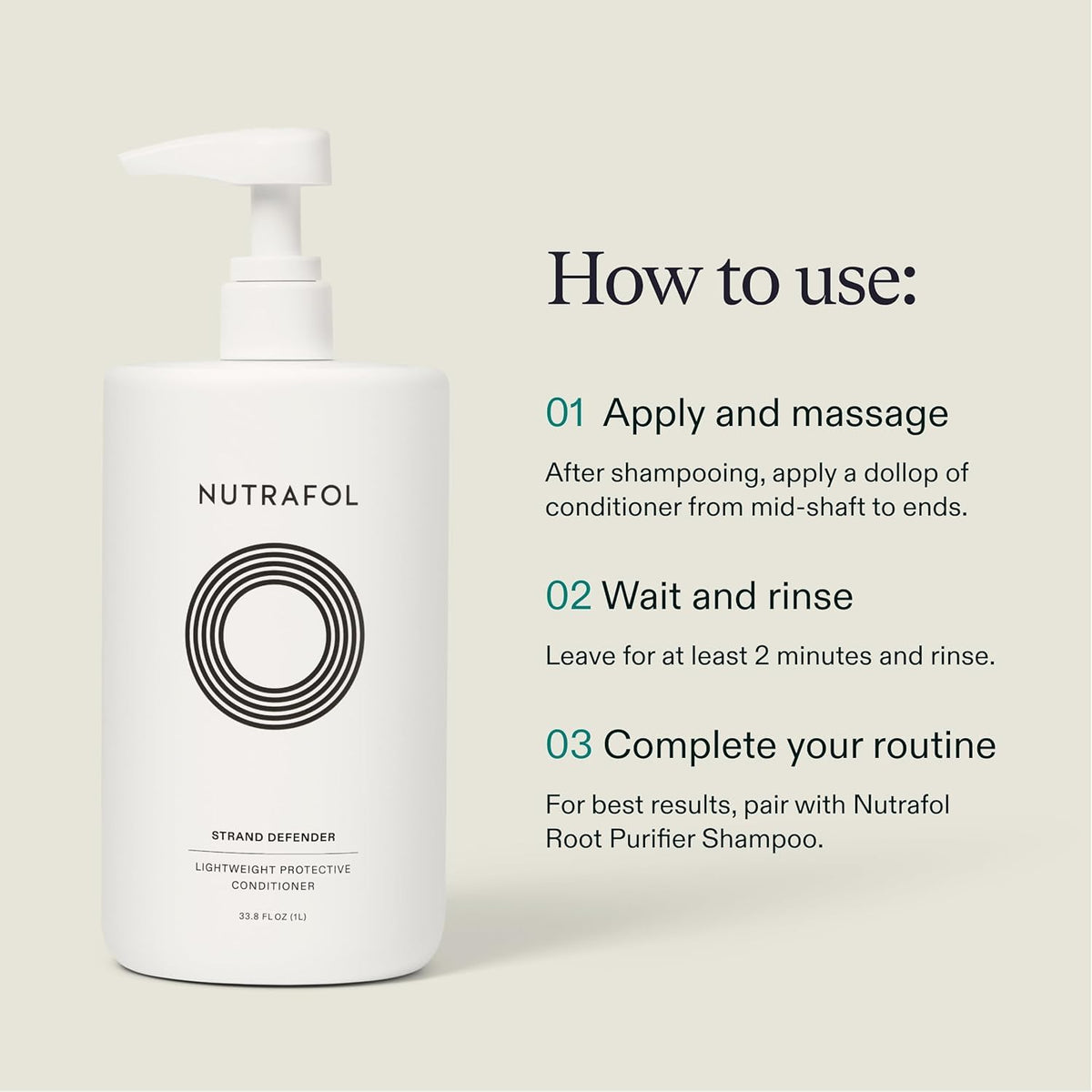 Nutrafol Strand Defender Conditioner 1L lifestyle shot