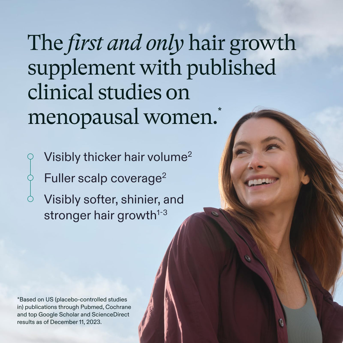 Nutrafol Women's Balance Hair Growth Supplements bottle side view