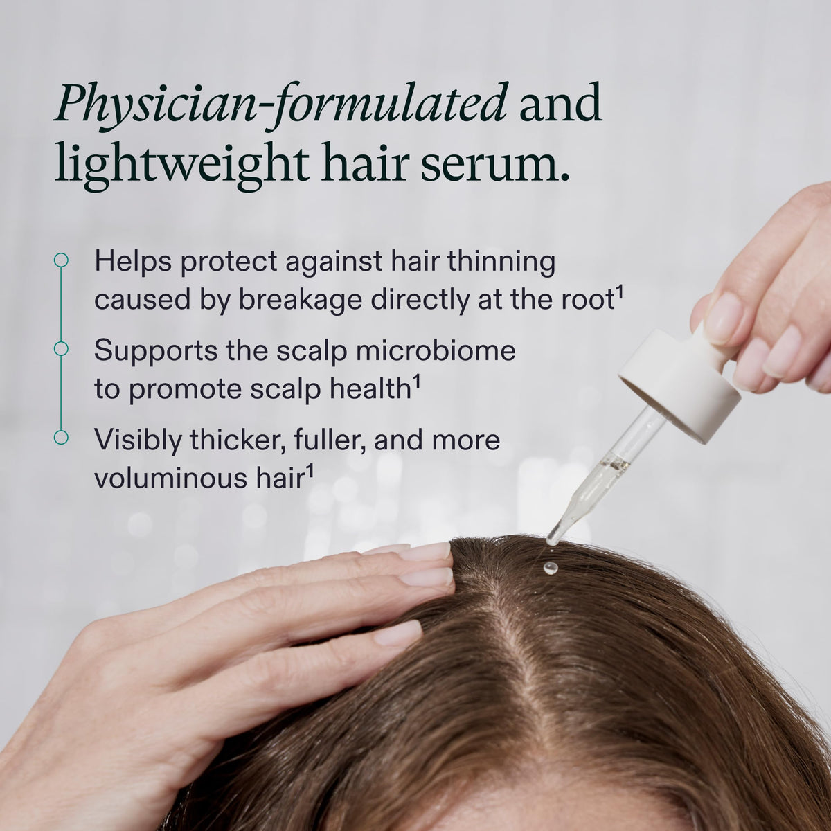 Nutrafol Women's Hair Serum 1.7 Fl Oz bottle side view