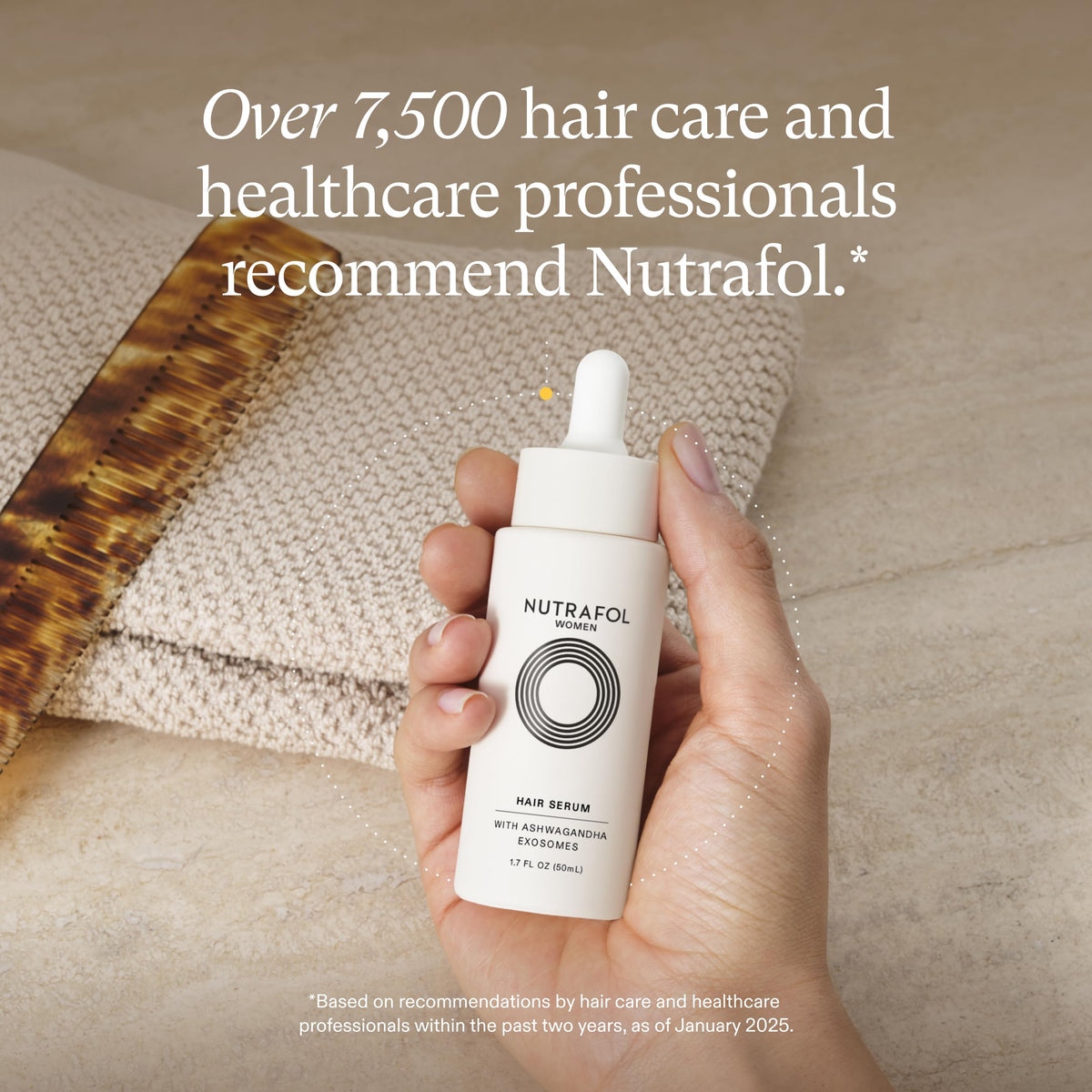 Nutrafol Women's Hair Serum packaging with two bottles