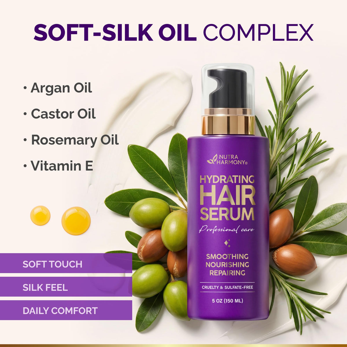 NUTRAHARMONY Hydrating Hair Serum ingredients list