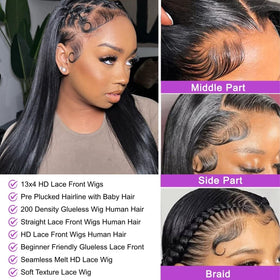 NVL Lace Front Wig 24 Inch close-up of hair texture
