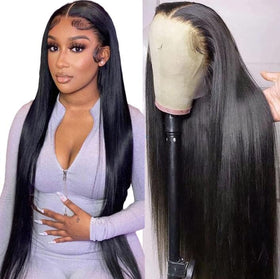 NVL Lace Front Wig 24 Inch front view with natural hairline