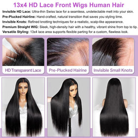 NVL Lace Front Wig 24 Inch styled in a ponytail