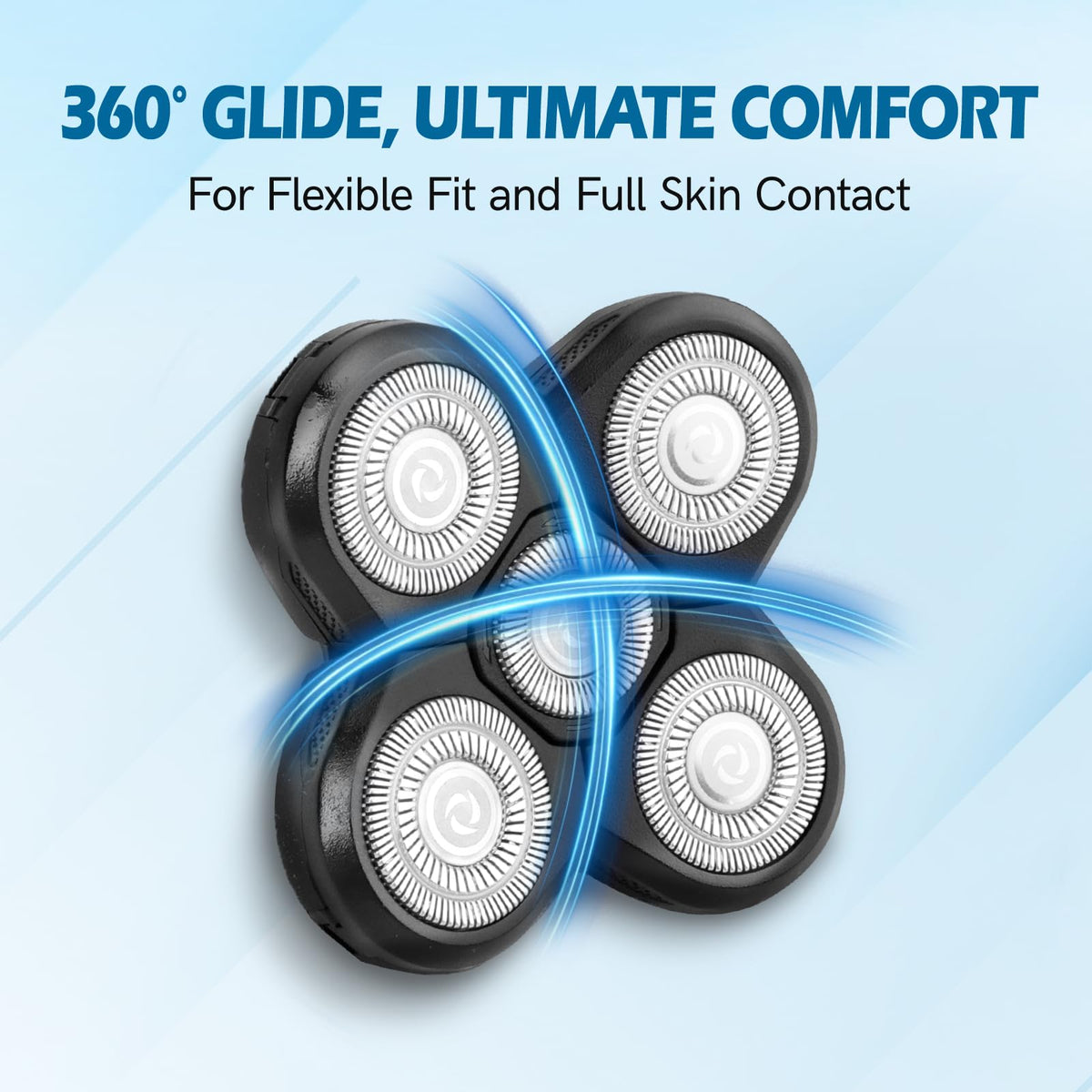 NXPPYY replacement blades next to grooming products