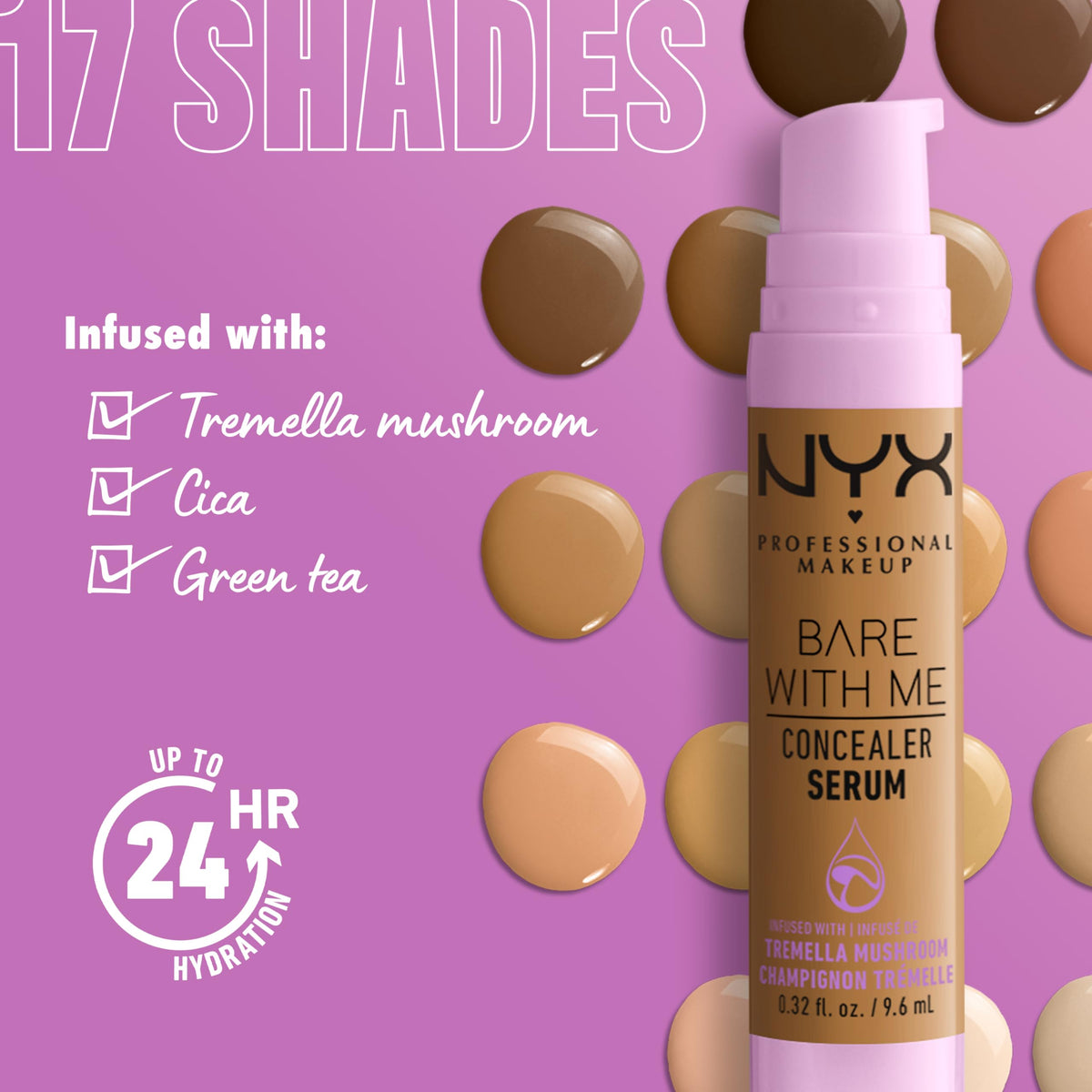 NYX Bare With Me Concealer Serum in a makeup setup