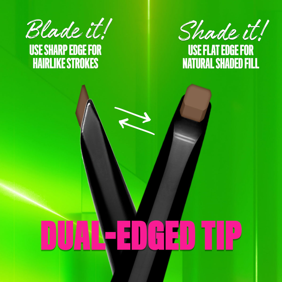 NYX Blade & Shade Brow Pencil showing dual-edged tip