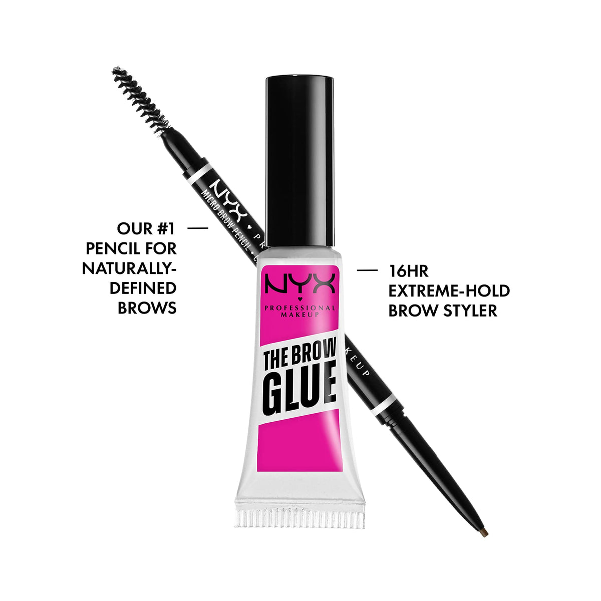 NYX Brow Glue clear gel packaging