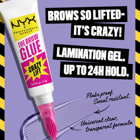 NYX Brow Glue Crazy Lift 20g clear gel packaging