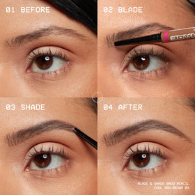 NYX Brow Pencil showing blade-thin strokes