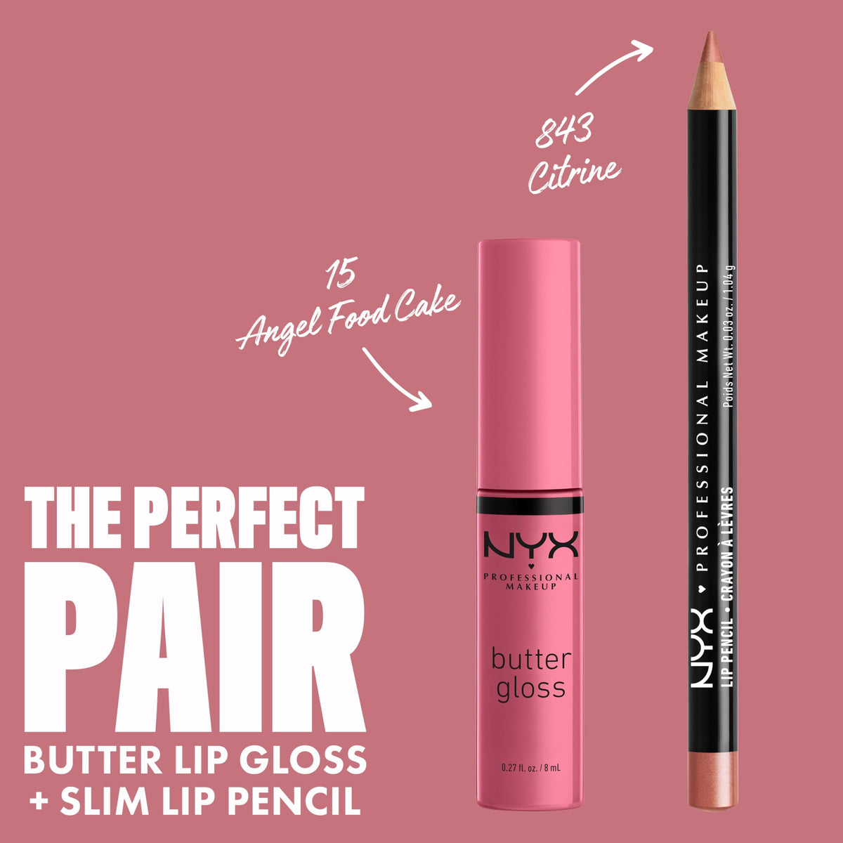 NYX Butter Gloss Angel Food Cake swatch on skin