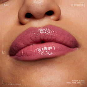 NYX Butter Gloss Angel Food Cake with lip liner