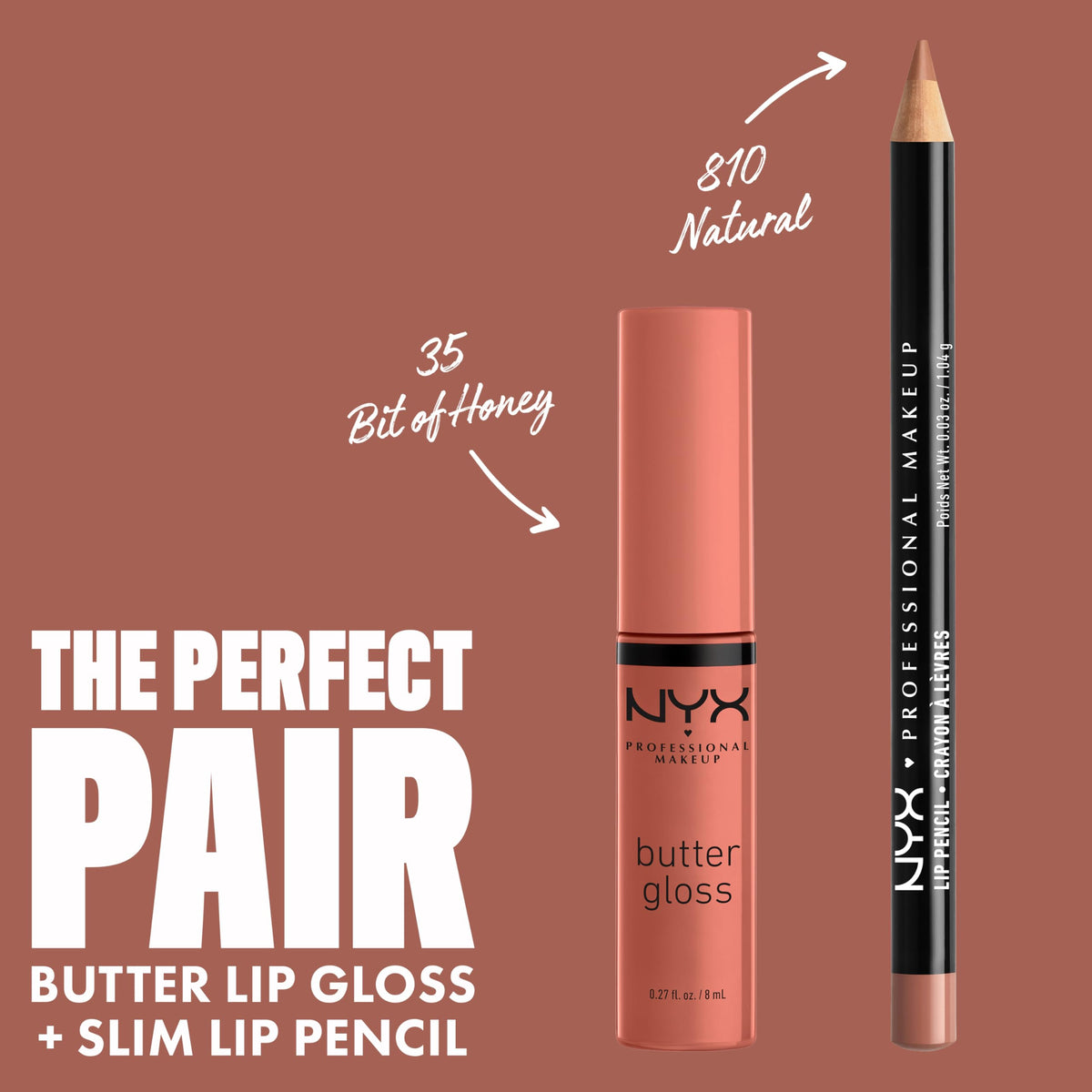 NYX Butter Gloss Bit Of Honey applicator close-up