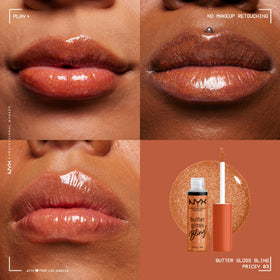 NYX Butter Gloss Bling Lip Gloss applicator close-up