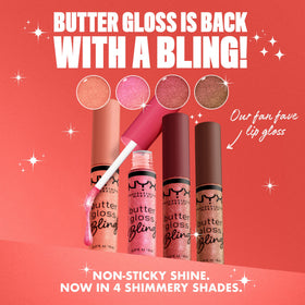NYX Butter Gloss Bling Lip Gloss Big Spender with other lip products