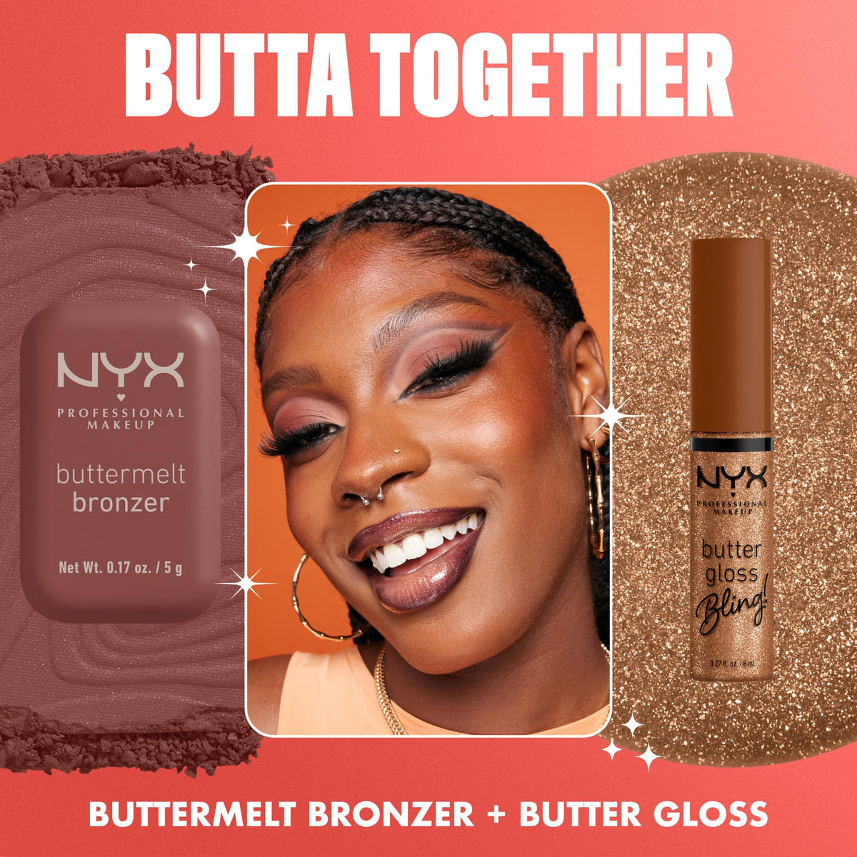 NYX Butter Gloss Bling Lip Gloss texture close-up