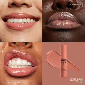 NYX Butter Gloss Brown Sugar applicator close-up