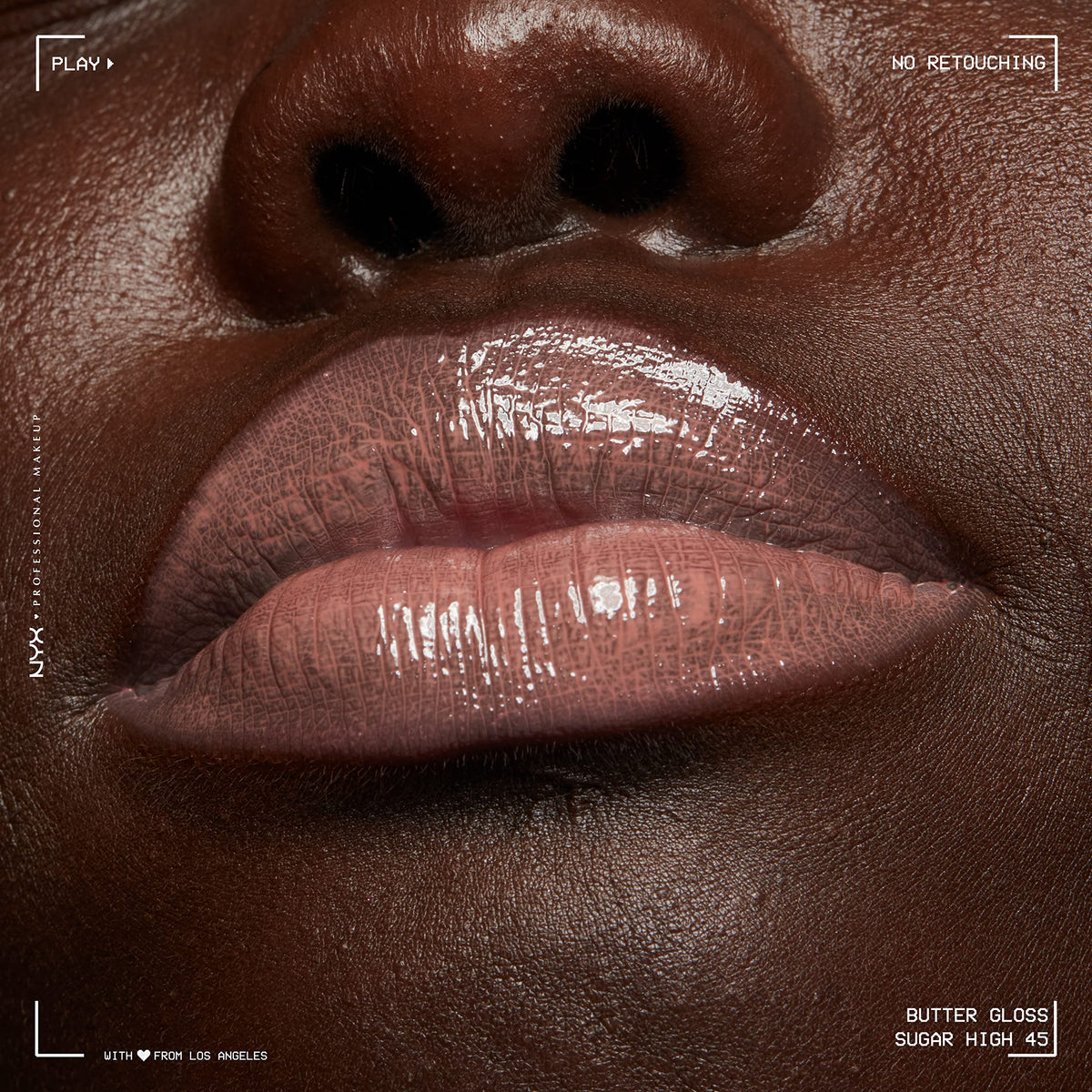 NYX Butter Gloss Brown Sugar in natural light