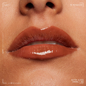 NYX Butter Gloss Brown Sugar on model