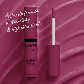 NYX Butter Gloss Cranberry Pie tube with applicator