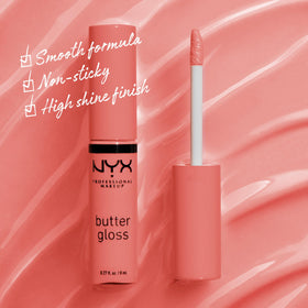 NYX Butter Gloss Creme Brulee applicator close-up
