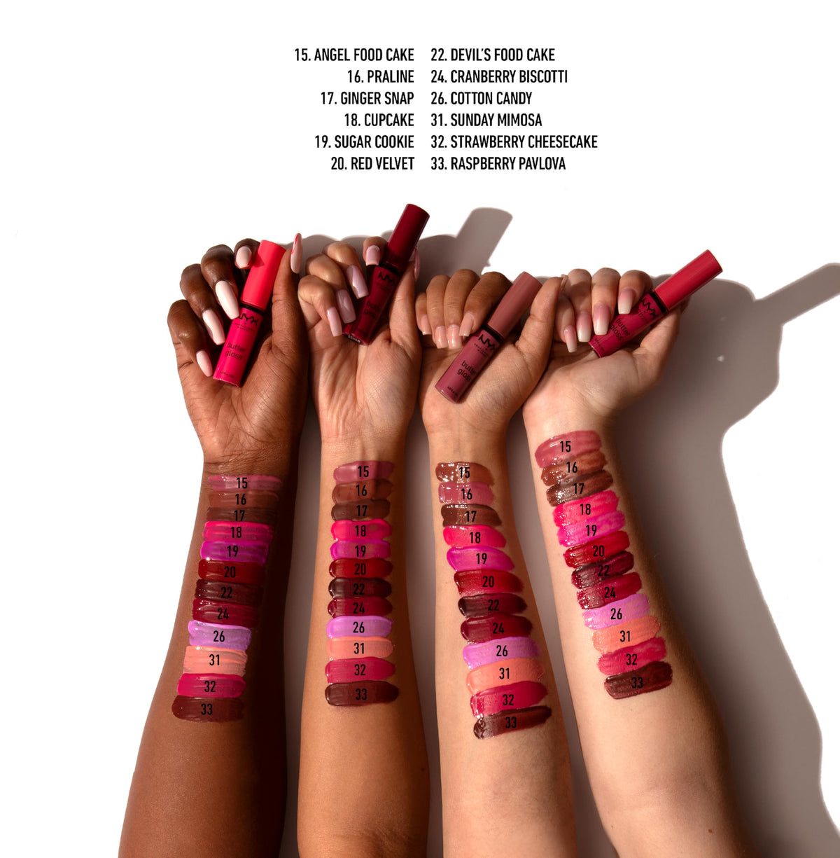NYX Butter Gloss Merengue in natural light