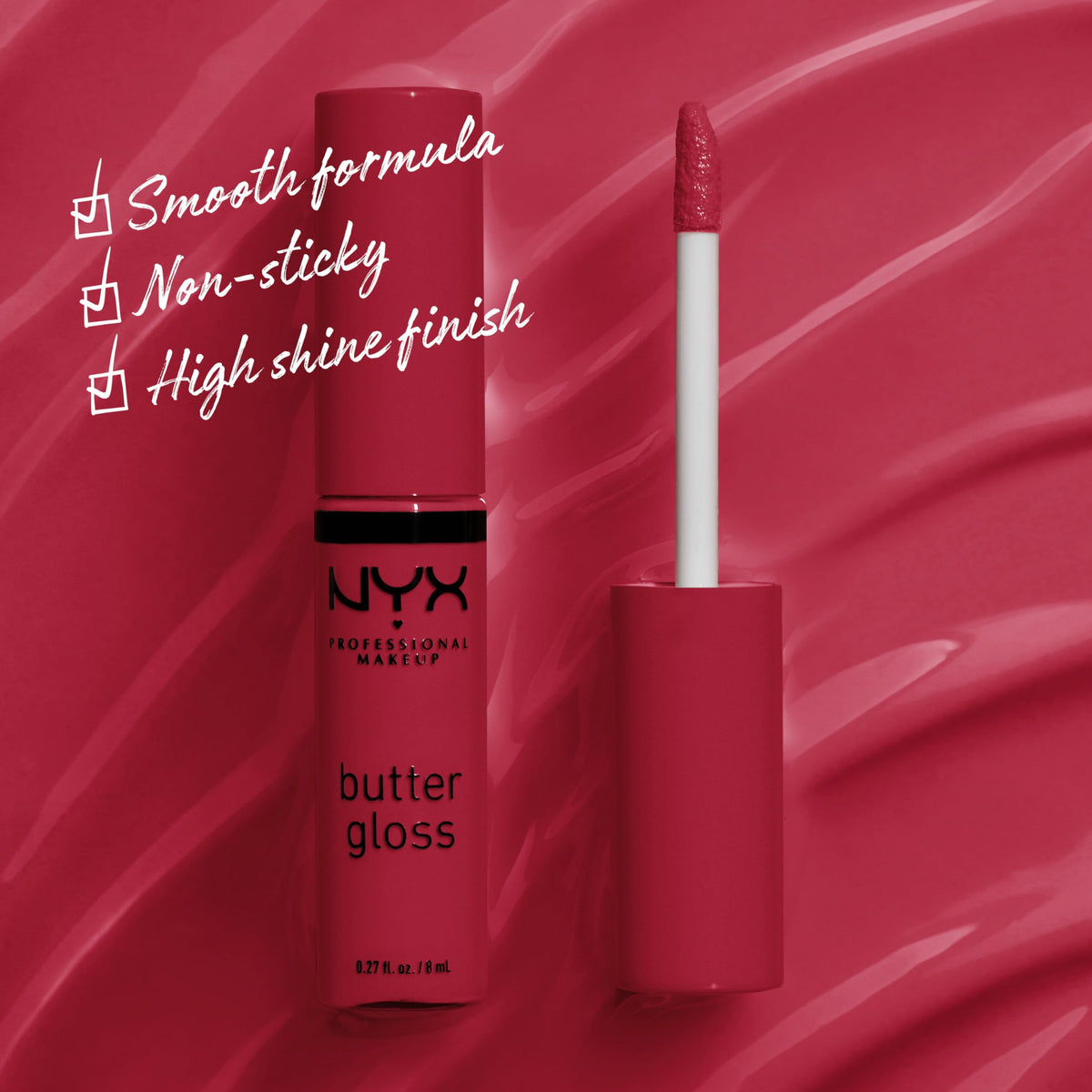 NYX Butter Gloss Red Velvet tube packaging