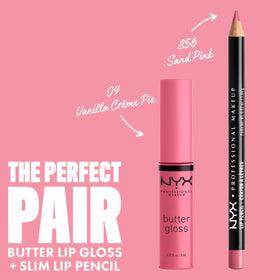 NYX Butter Gloss Vanilla Cream Pie applicator close-up