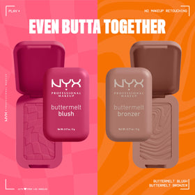 NYX Buttermelt Blush colour palette display