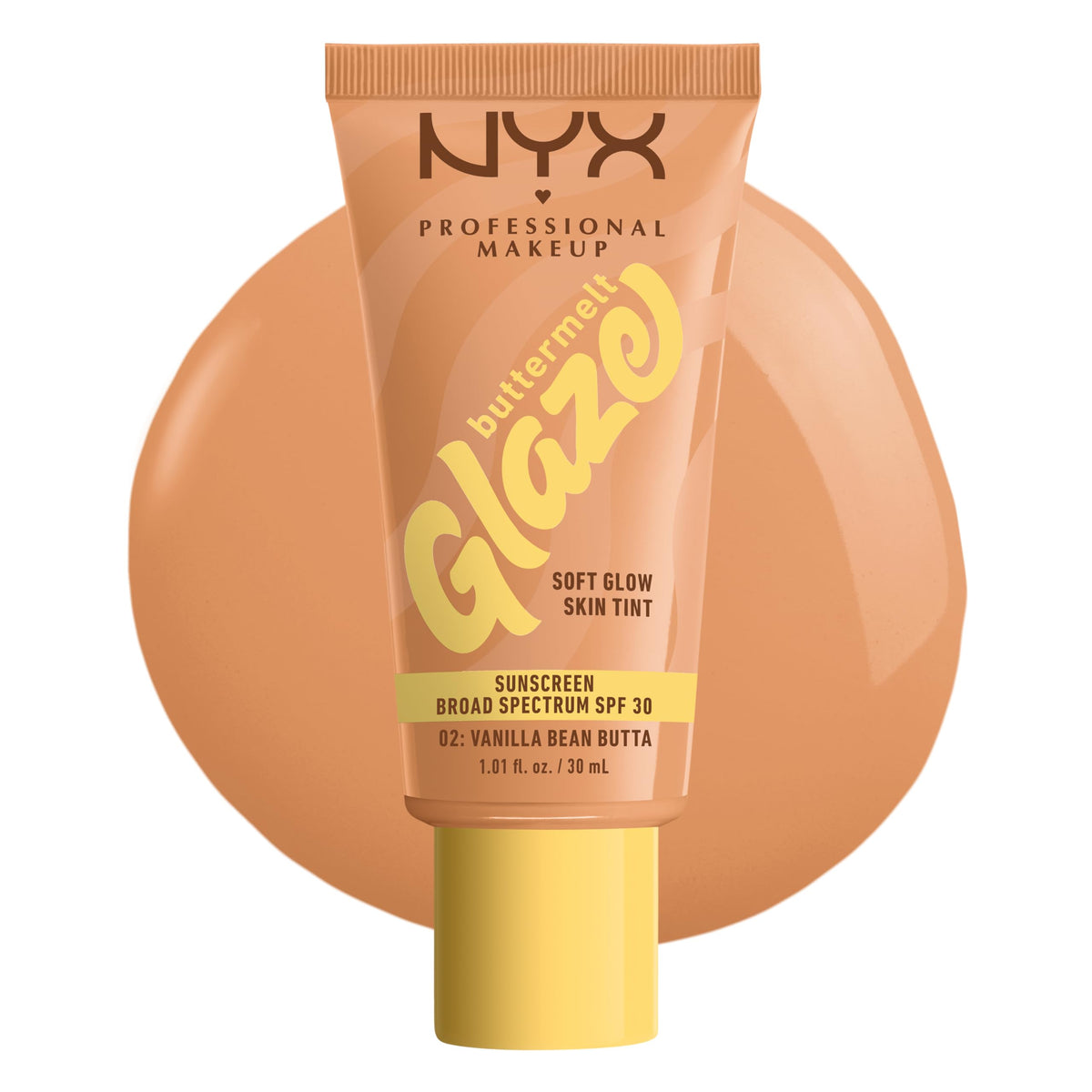 NYX Buttermelt Glaze Skin Tint 02 Vanilla Bean Butta front view