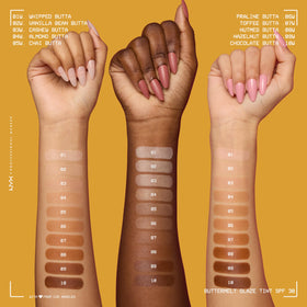 NYX Buttermelt Glaze Skin Tint 07 Toffee Butta application process