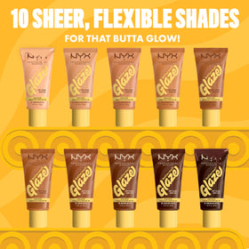 NYX Buttermelt Glaze Skin Tint on display