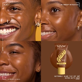 NYX Buttermelt Glaze Soft Glow Skin Tint application process