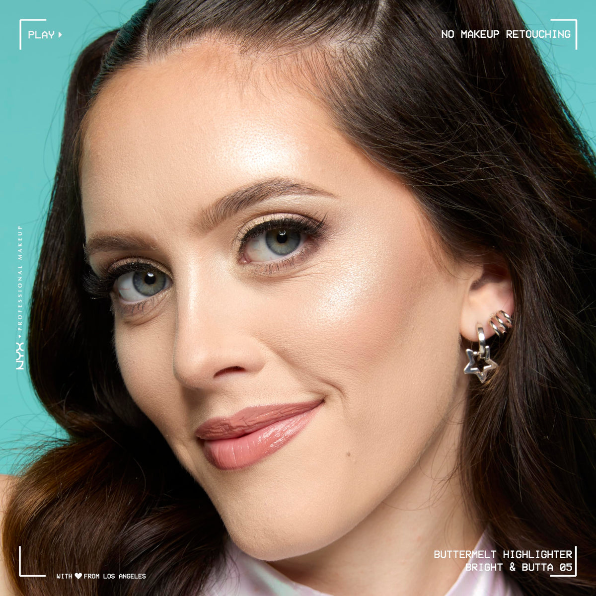 NYX Buttermelt Highlighter 05 Bright and Butta in use