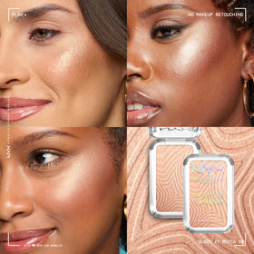 NYX Buttermelt Highlighter 10 Glaze It Butta on skin swatch