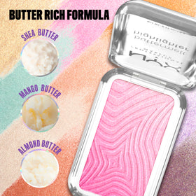 NYX Buttermelt Highlighter alongside Buttermelt Blush