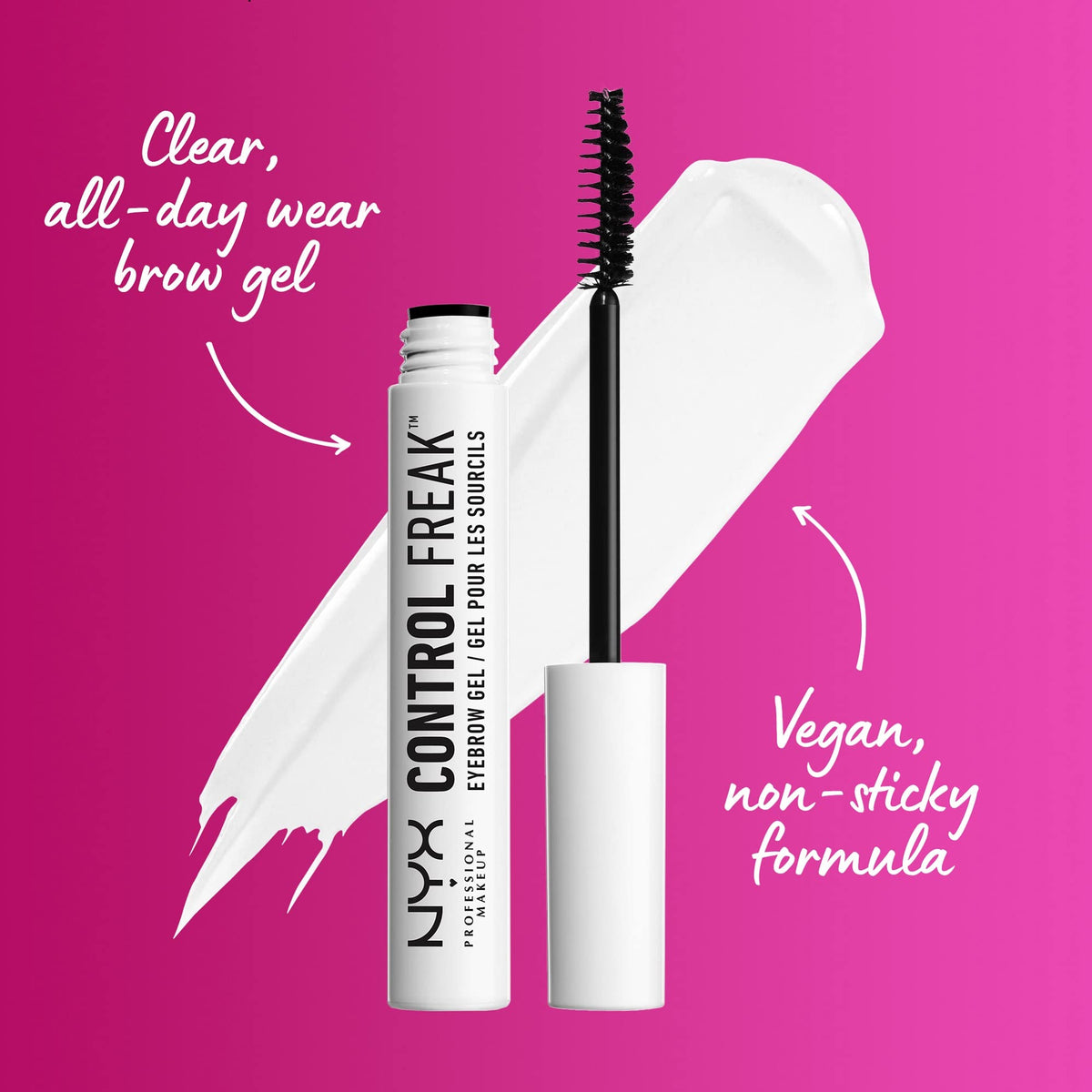 NYX Control Freak Eyebrow Gel packaging side view