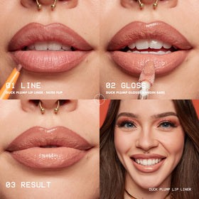 NYX Duck Plump Lip Liner Beige support applied on lips