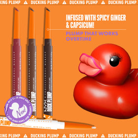 NYX Duck Plump Lip Liner Beige support close-up