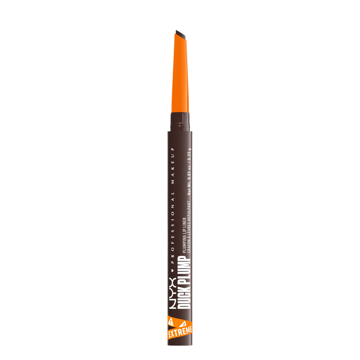 NYX Duck Plump Lip Liner Dark Brown front view