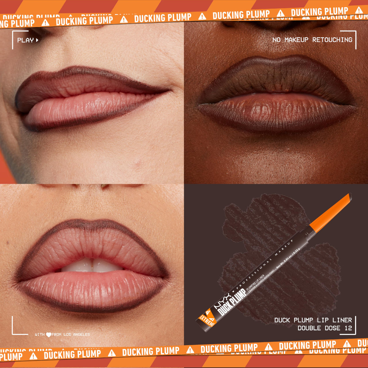 NYX Duck Plump Lip Liner Dark Brown packaging