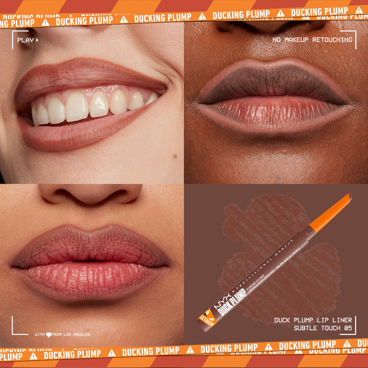 NYX Duck Plump Lip Liner showing dual-edged precision tip