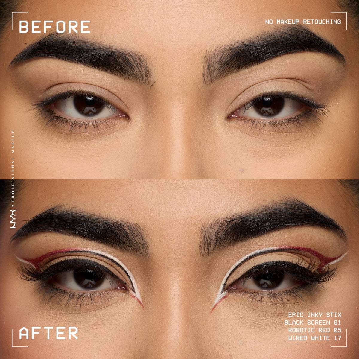 NYX Epic Inky Stix Eyeliner showing smooth application