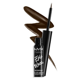 NYX Epic Wear Liquid Liner brown model front view with flexible brush