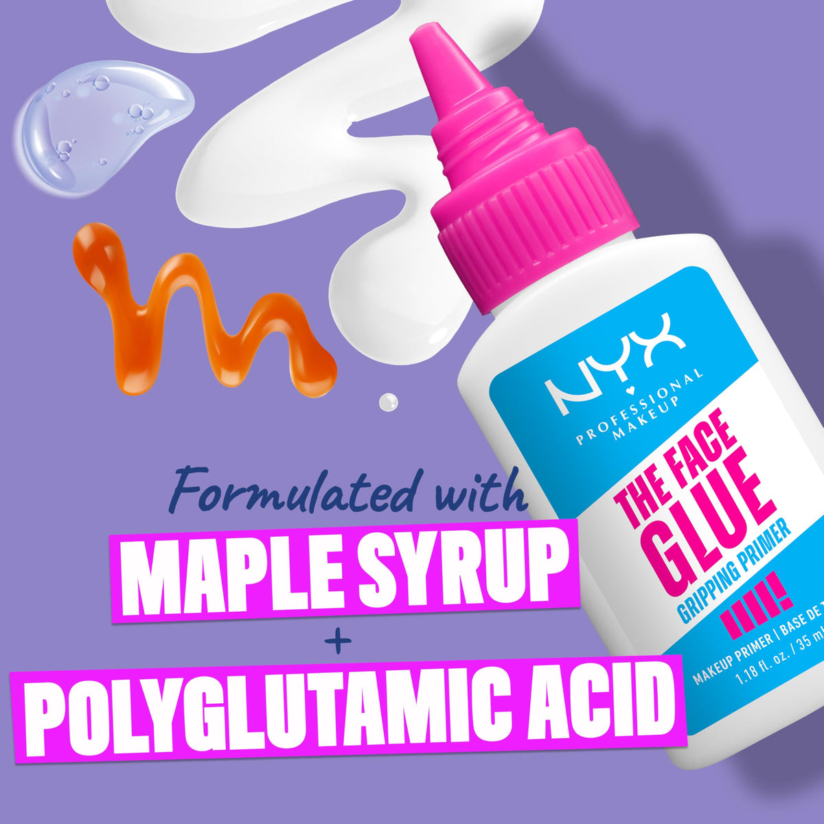 NYX Face Glue Gripping Primer application on skin