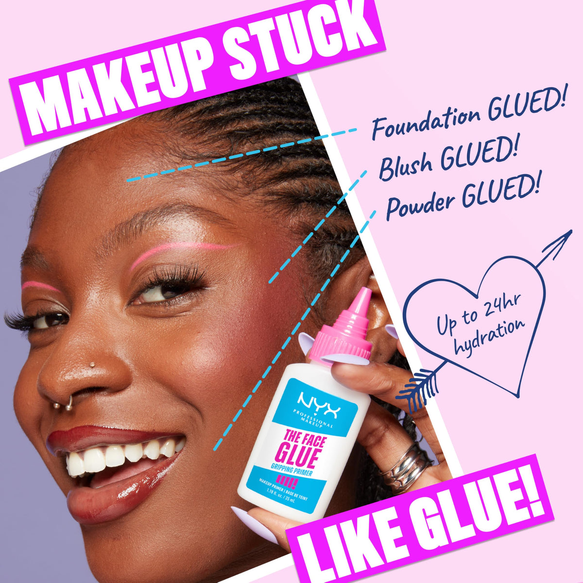 NYX Face Glue Gripping Primer packaging side view