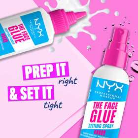 NYX Face Glue Gripping Primer with makeup products