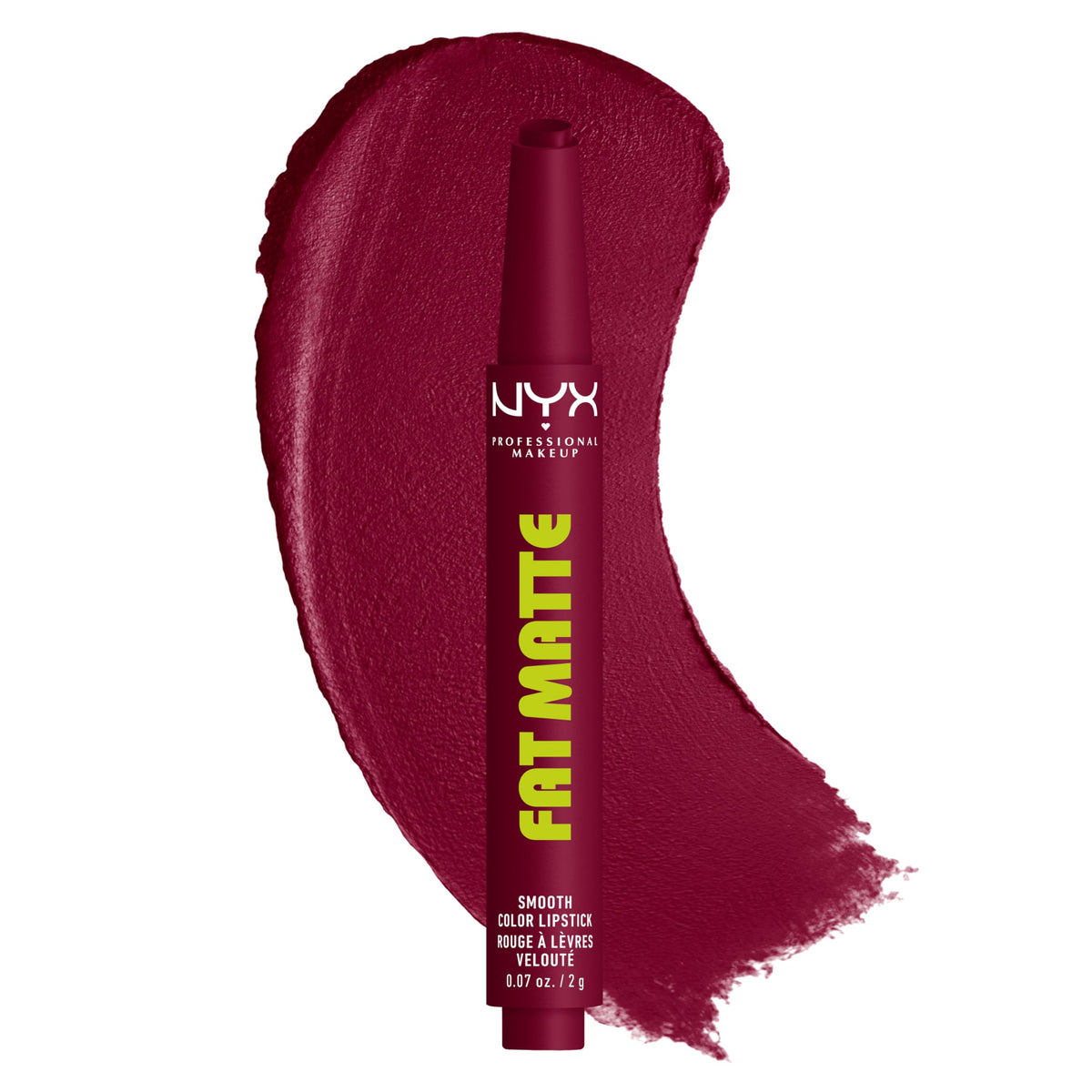 NYX Fat Matte Lipstick Berry Smooth front view