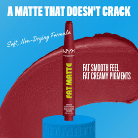NYX Fat Matte Lipstick Berry Smooth swatch on skin