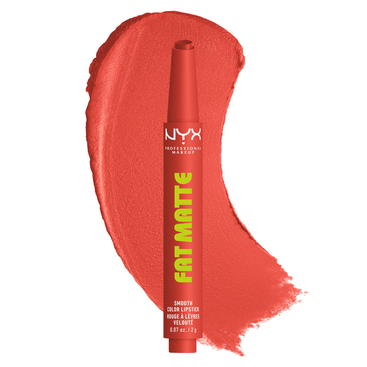 NYX Fat Matte Lipstick Coral Cuddlin' front view